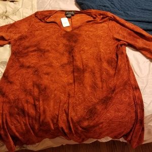 long sleeve orange shirt
